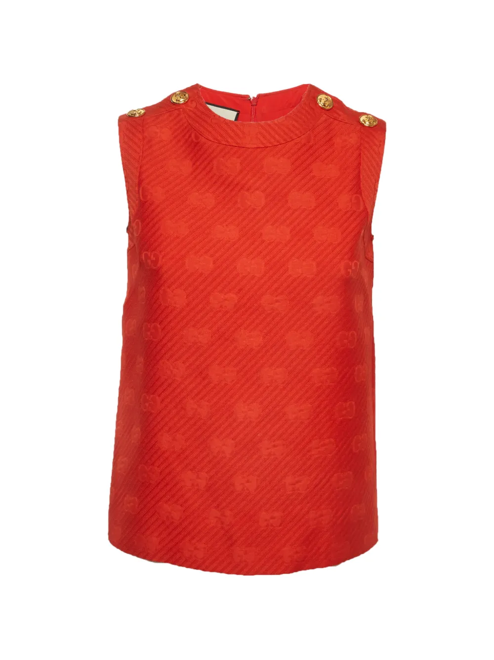 Gucci Pre-Owned GG jacquard sleeveless top - Rosso