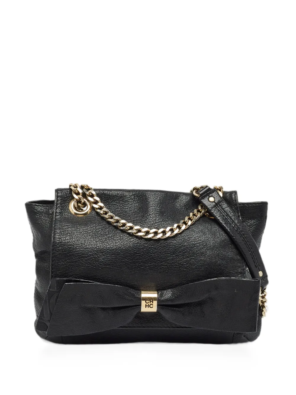 Carolina Herrera Vintage Audrey bow-detail shoulder bag - Schwarz