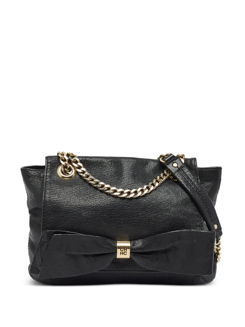 Carolina Herrera Vintage Audrey bow-detail shoulder bag - Schwarz