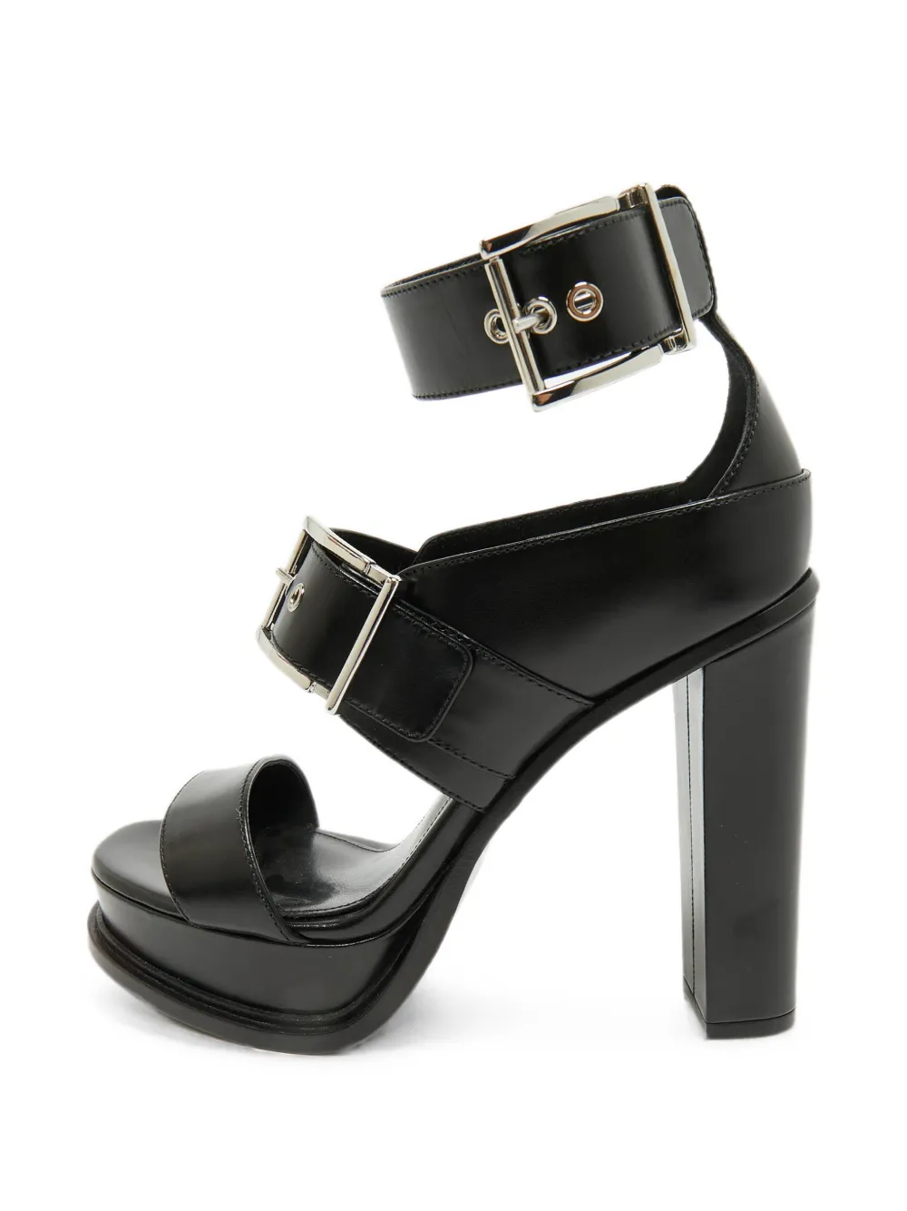 Alexander McQueen Pre-Owned leather heeled sandals - Schwarz