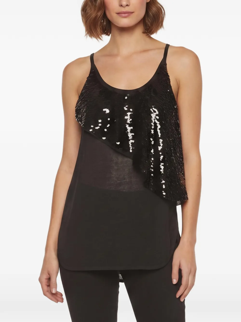 Louis Vuitton Pre-Owned sequin-embellished knit top - Black