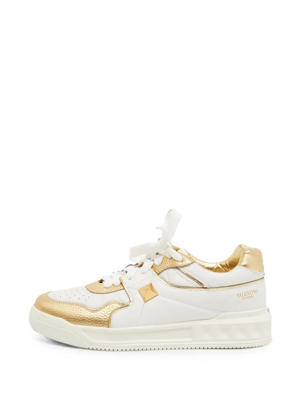 Valentino Garavani Pre-Owned One Stud lace-up sneakers - Weiß