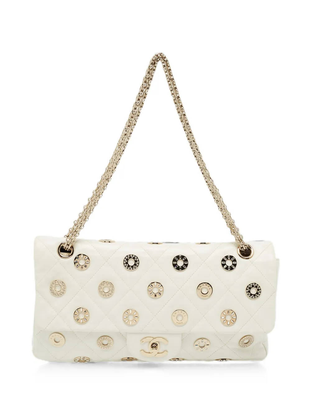 CHANEL Pre-Owned 2010-2011 quilted medallion shoulder bag - Weiß
