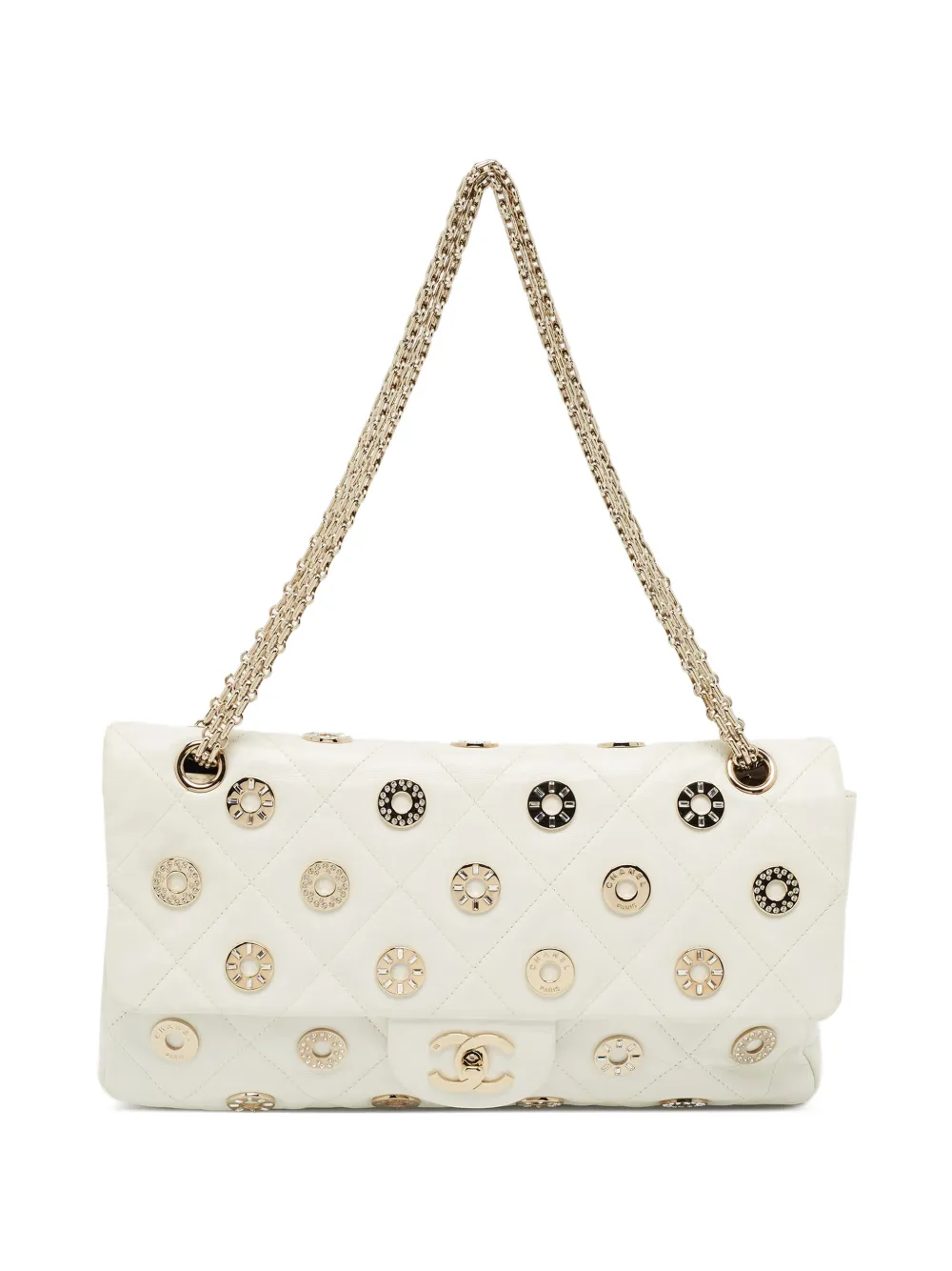 CHANEL Pre-Owned 2010-2011 quilted medallion shoulder bag - Bianco