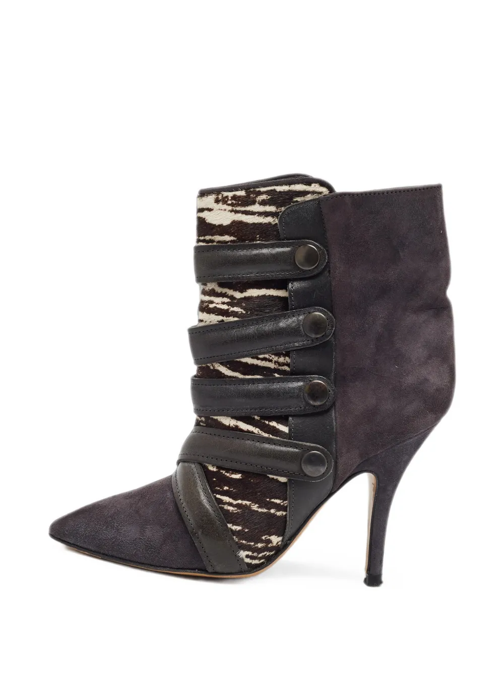 ISABEL MARANT calf hair suede ankle boots - Grau