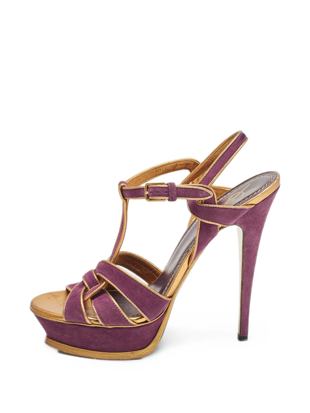 Saint Laurent Pre-Owned Tribute Plateau-Sandalen - Violett