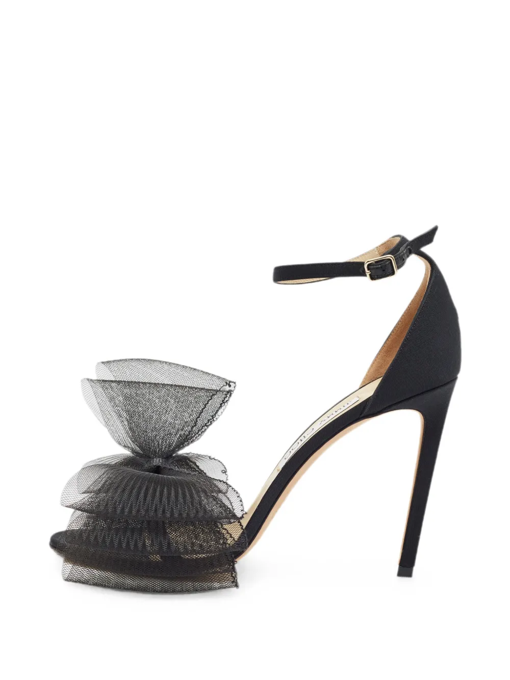 Jimmy Choo Pre-Owned Aveline asymmetric bow sandals - Schwarz