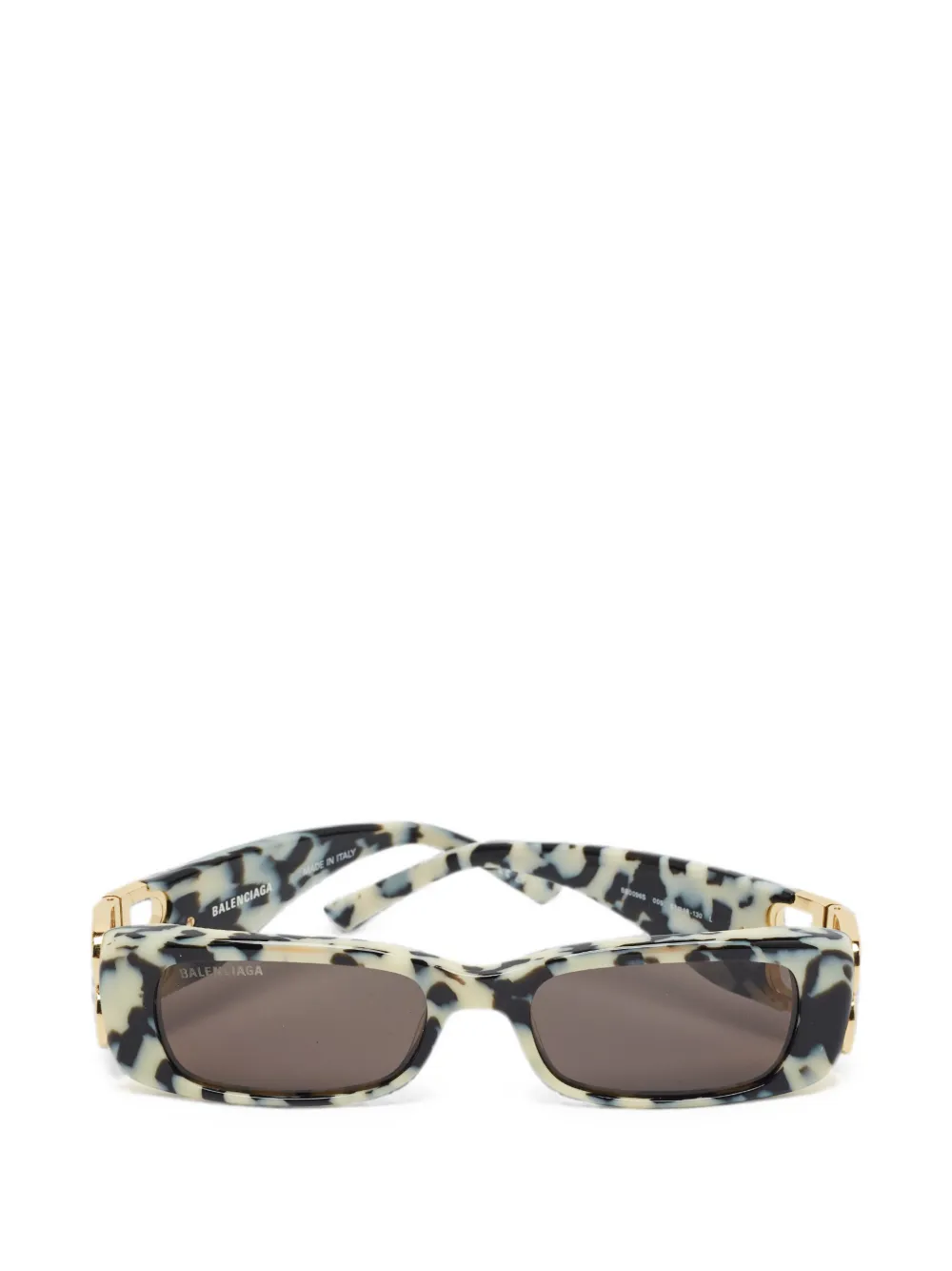 Balenciaga Pre-Owned Dynasty rectangle-frame sunglasses - Nude