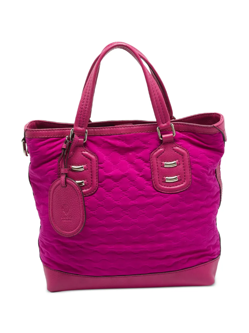 Gucci Pre-Owned Techno leather-trim tote bag - Rosa