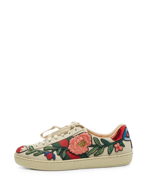 Gucci Pre-Owned Ace floral-embroidered sneakers