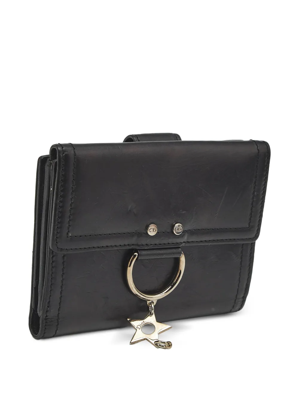 Christian Dior Pre-Owned 2004 Pierced D-Ring wallet - Schwarz