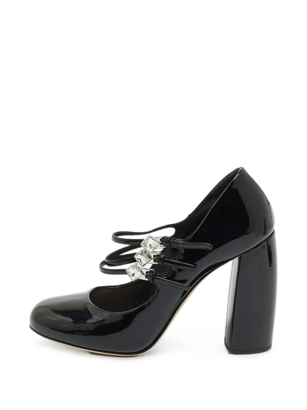 Miu Miu Pre-Owned embellished triple-strap pumps - Schwarz