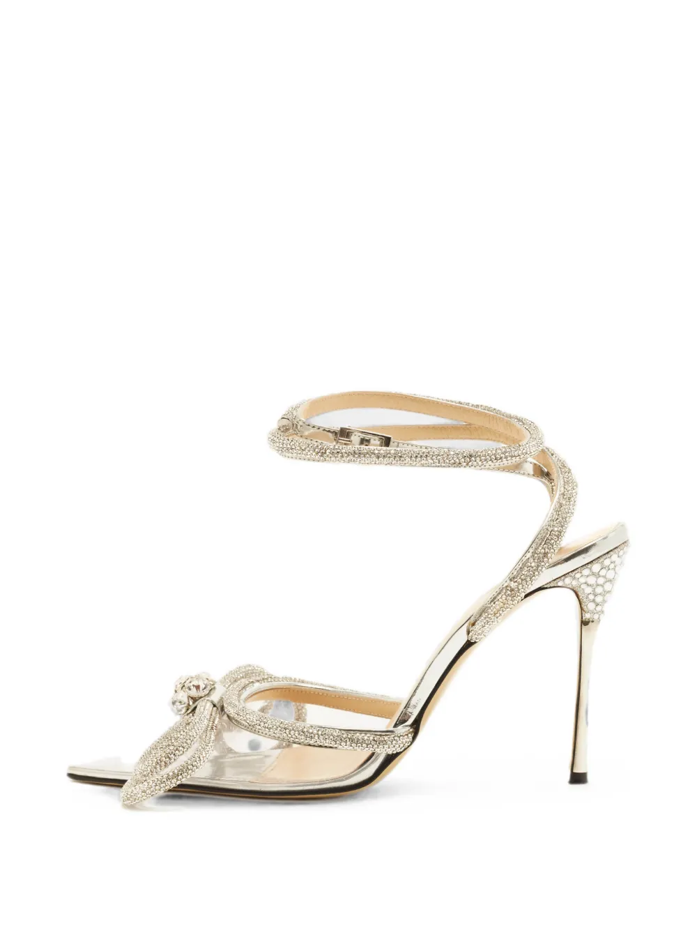 MACH & MACH Double Bow ankle strap pumps - Silber