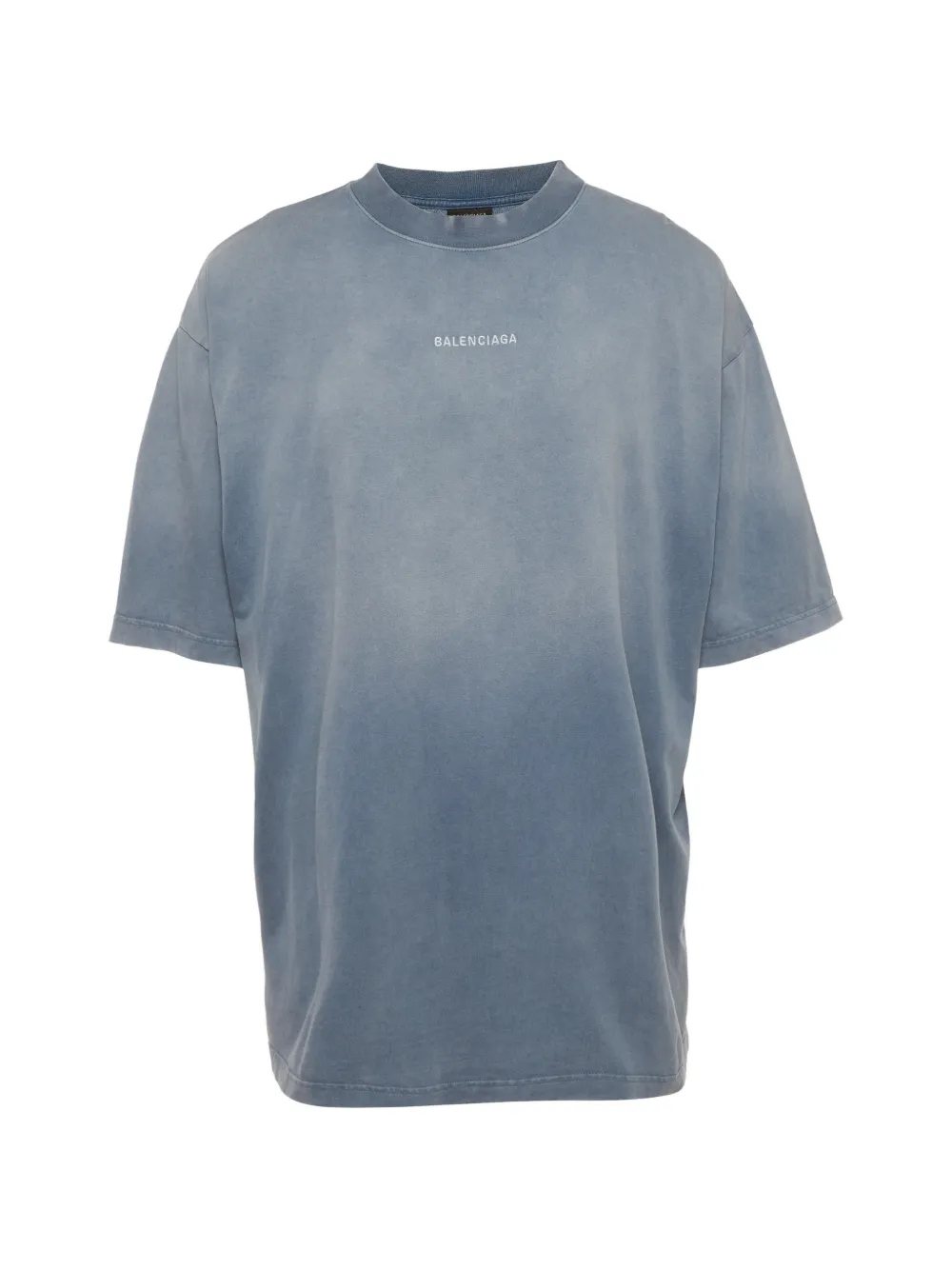 Balenciaga Pre-Owned oversized logo-print t-shirt - Blau