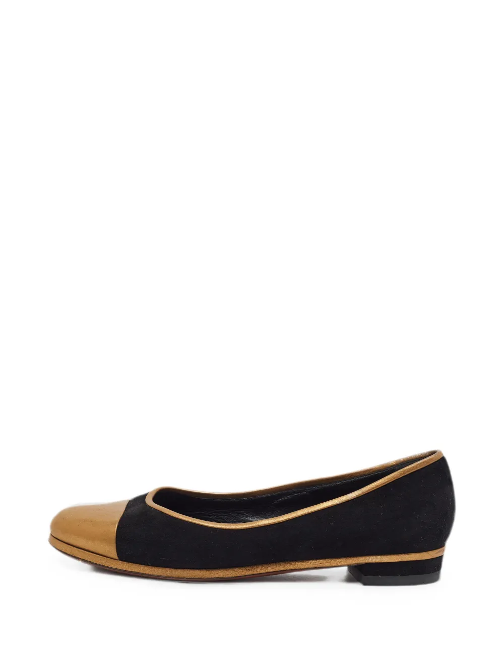 CHANEL Pre-Owned CC cap-toe ballet flats - Schwarz