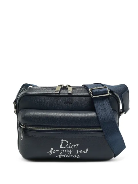 Christian Dior Pre-Owned X 힐턴 넬 2024 라이더 로고 프린트 메신저 백