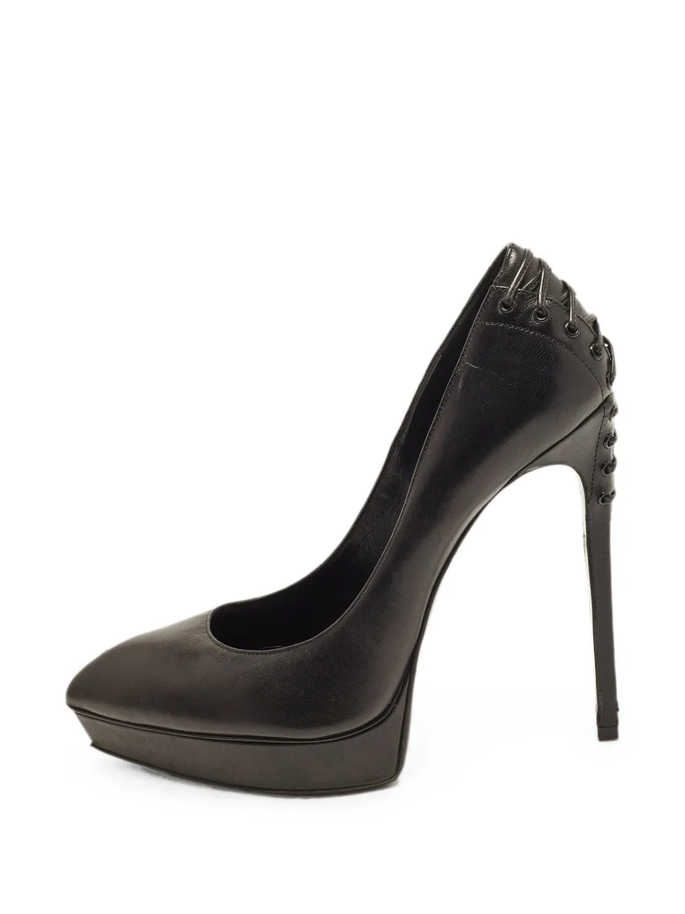 Saint Laurent Pre-Owned Janis lace-up pumps - Schwarz