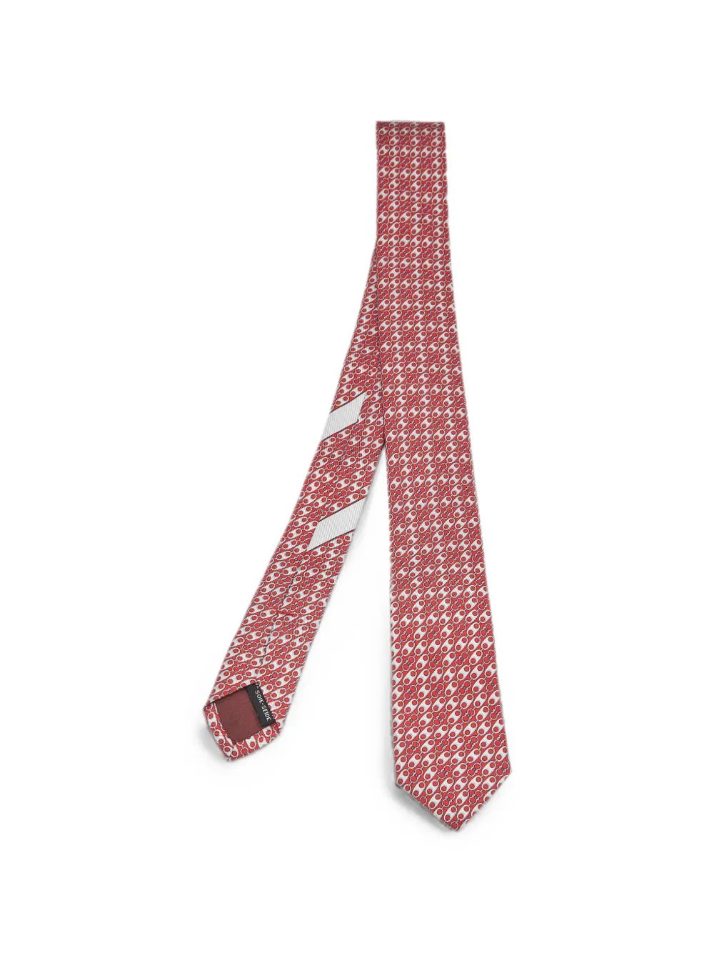 Ferragamo Pre-Owned link-print skinny tie - Rosso