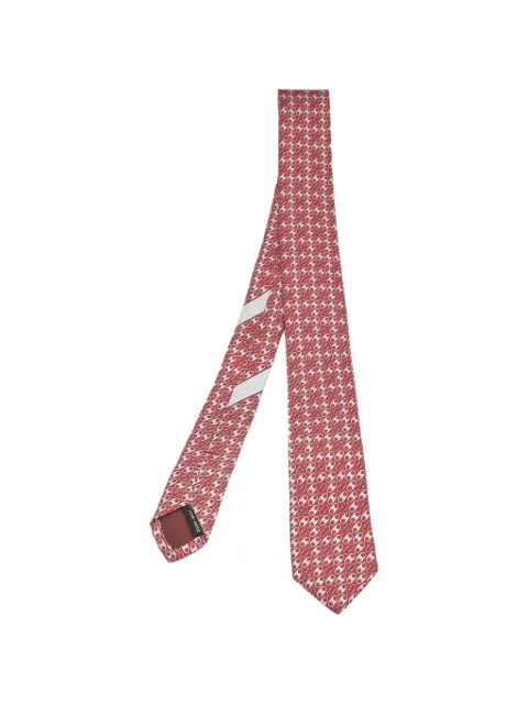 Ferragamo Pre-Owned Stropdas met schakelprint