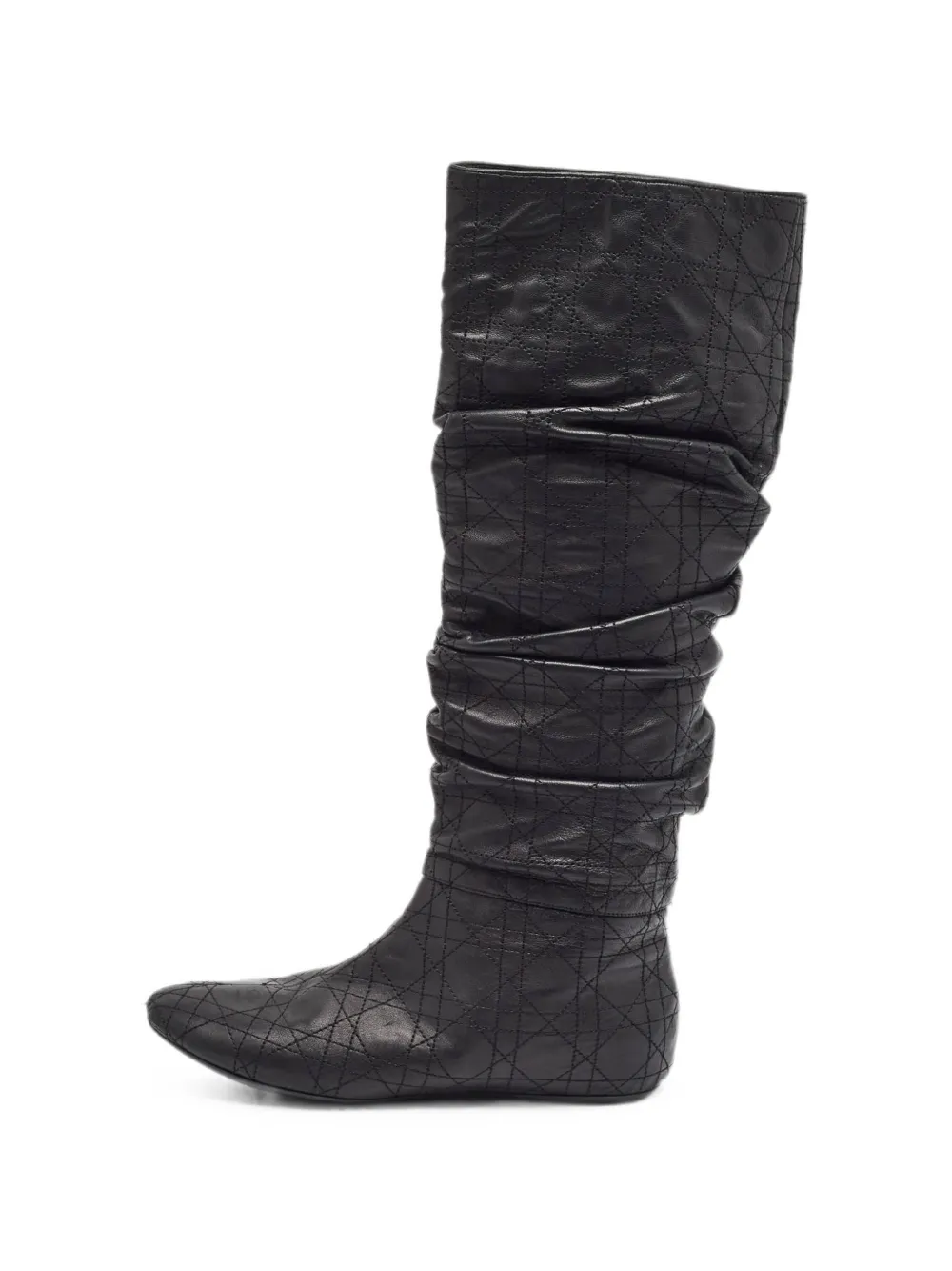 Christian Dior Pre-Owned Cannage slouchy knee-high boots - Schwarz
