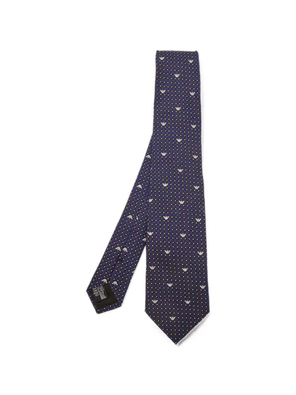 Emporio Armani Pre-Owned logo jacquard tie - Blau