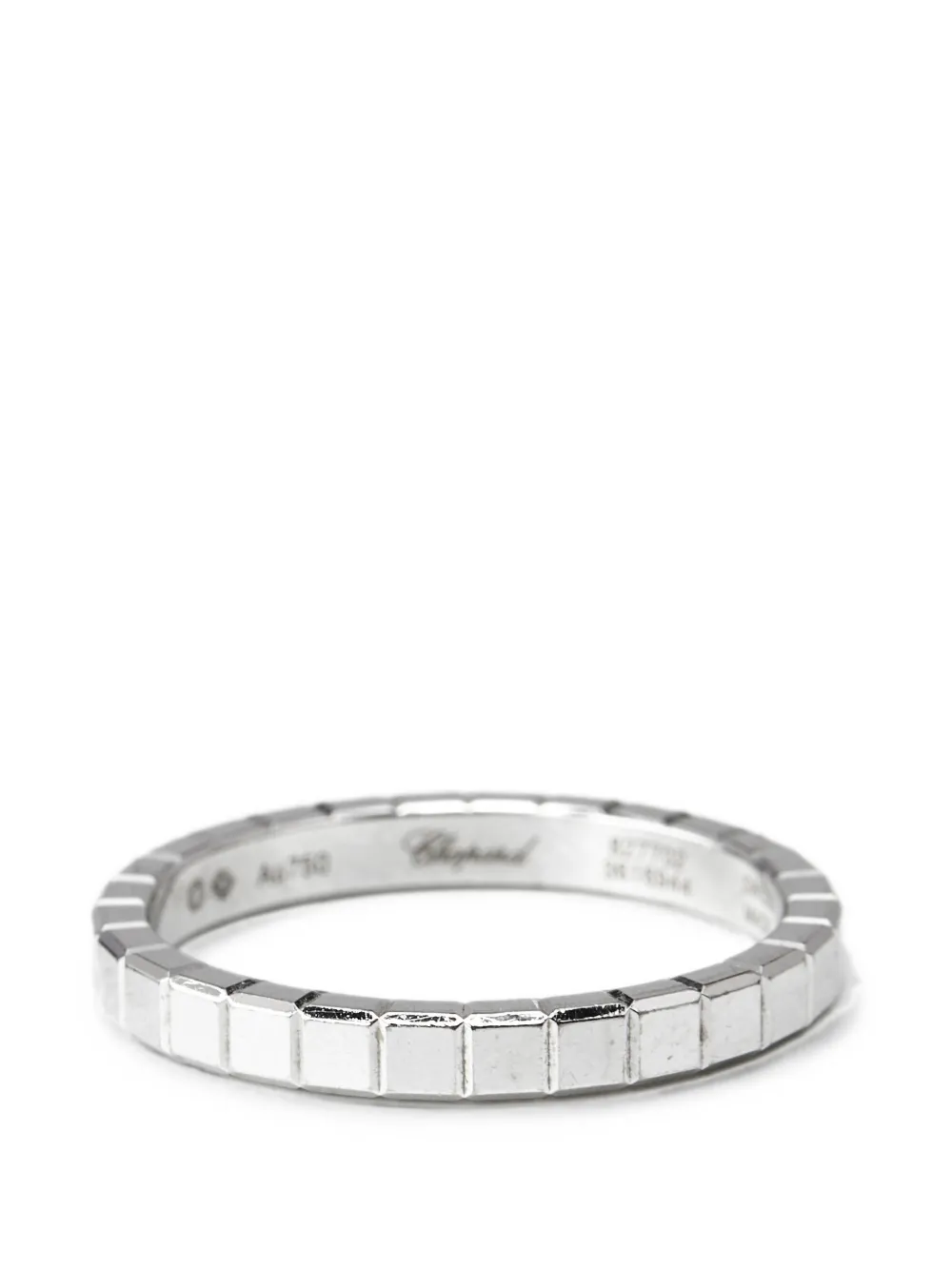 Pre-owned Chopard Ice Cube Band Ring In 银色