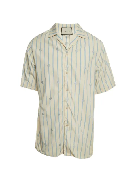 Gucci Pre-Owned GG-monogram striped shirt