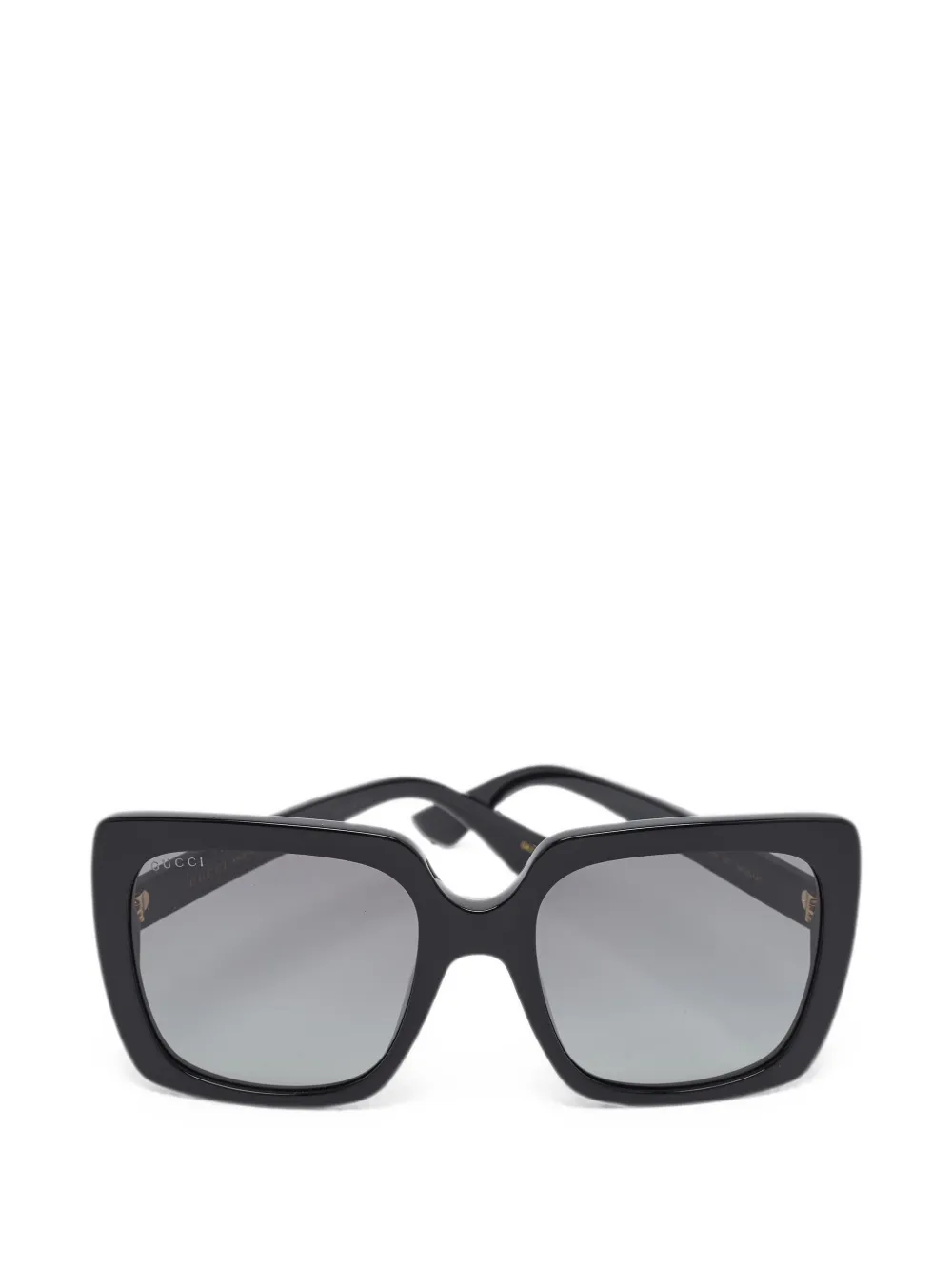 Gucci Pre-Owned crystal-logo square sunglasses - Schwarz