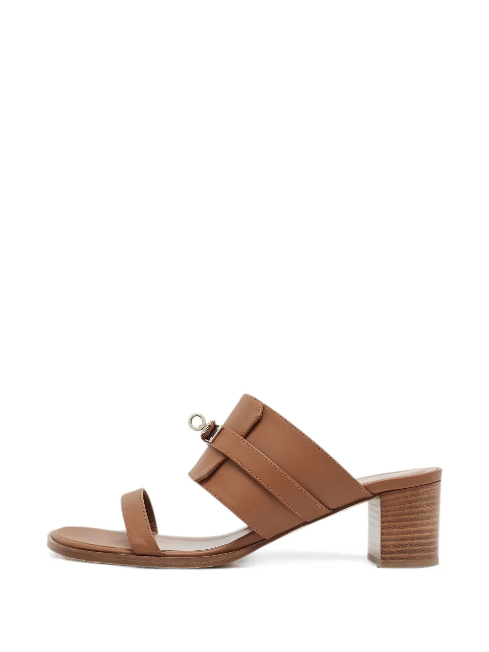 Hermès Pre-Owned Avenue Kelly lock sandals - Braun