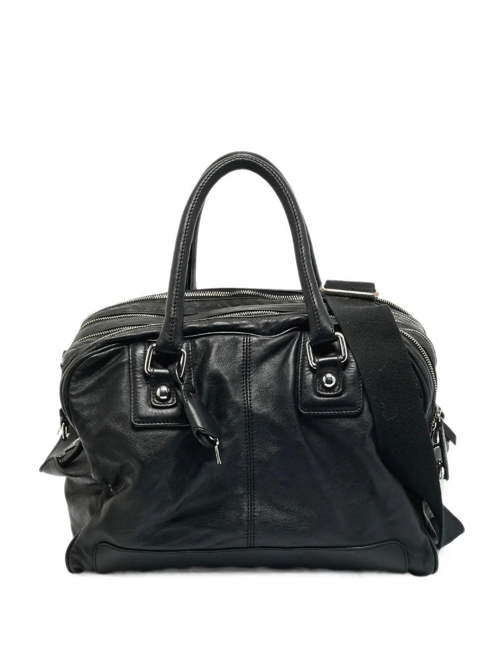 Dolce & Gabbana Pre-Owned multi-zip duffel bag in Black