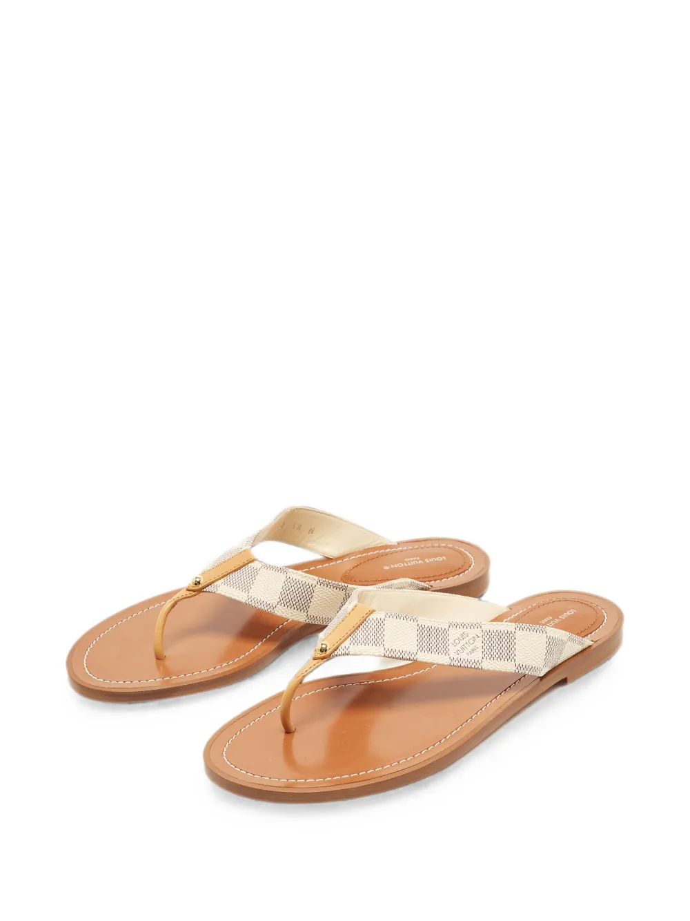 Louis Vuitton Pre-Owned Damier Azur sandals - Nude