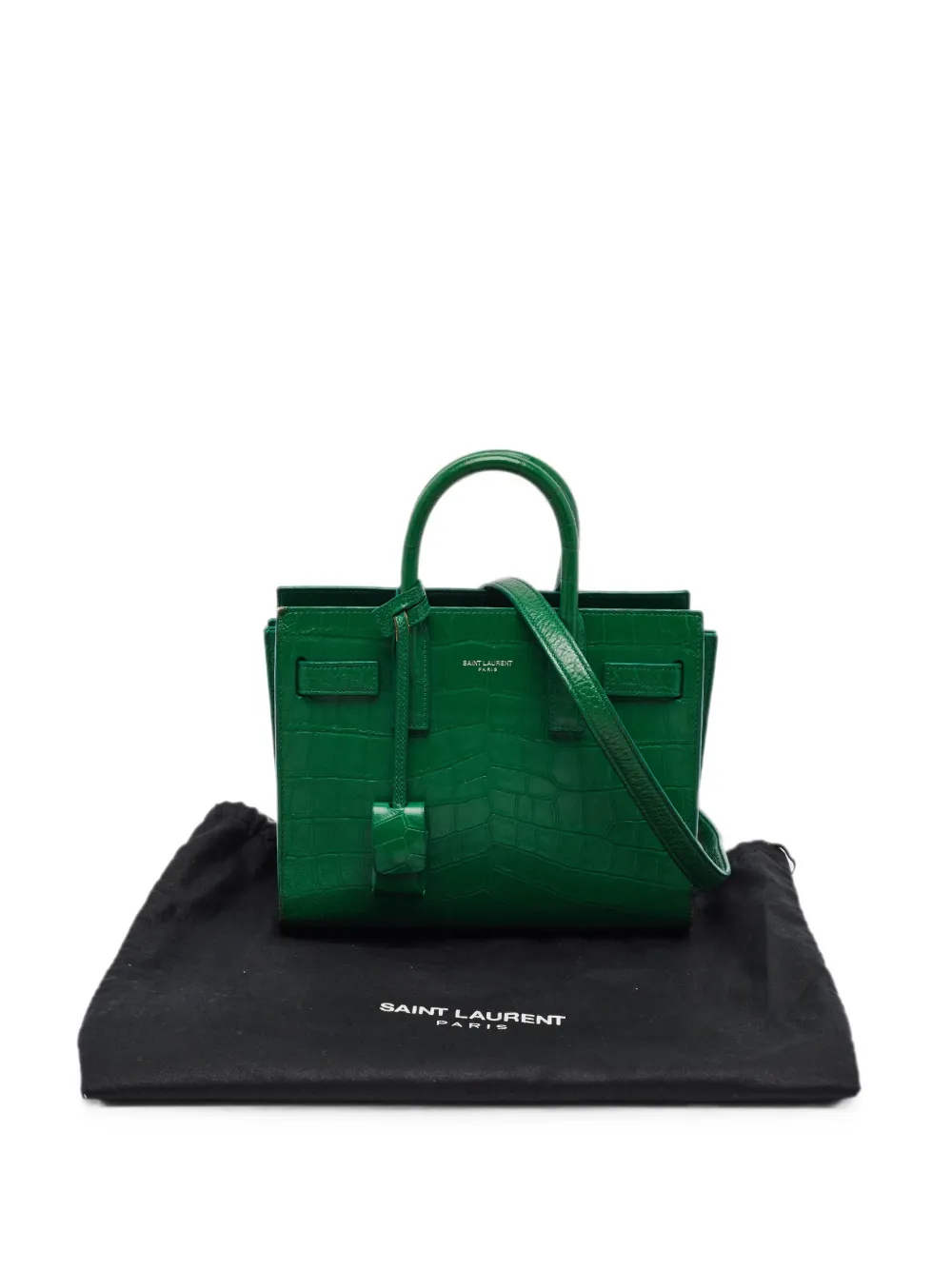 Saint Laurent Pre-Owned 2016 nano Sac De Jour crocodile-embossed tote bag - Grün