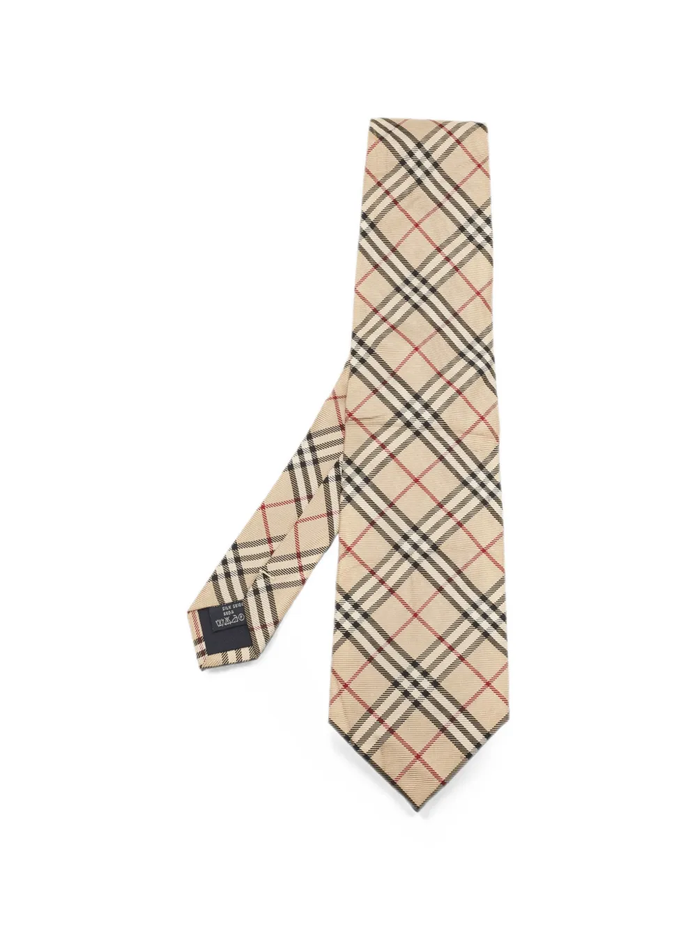 Burberry Pre-Owned Check patterned silk tie - Nude