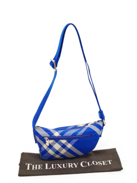 Burberry Pre-Owned Shield zip check-pattern crossbody bag