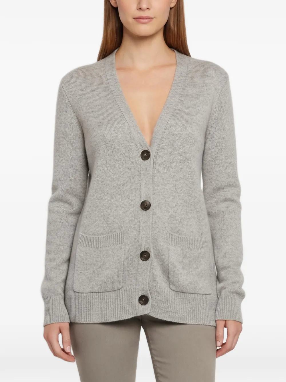 JOSEPH V-neck cashmere cardigan - Grau