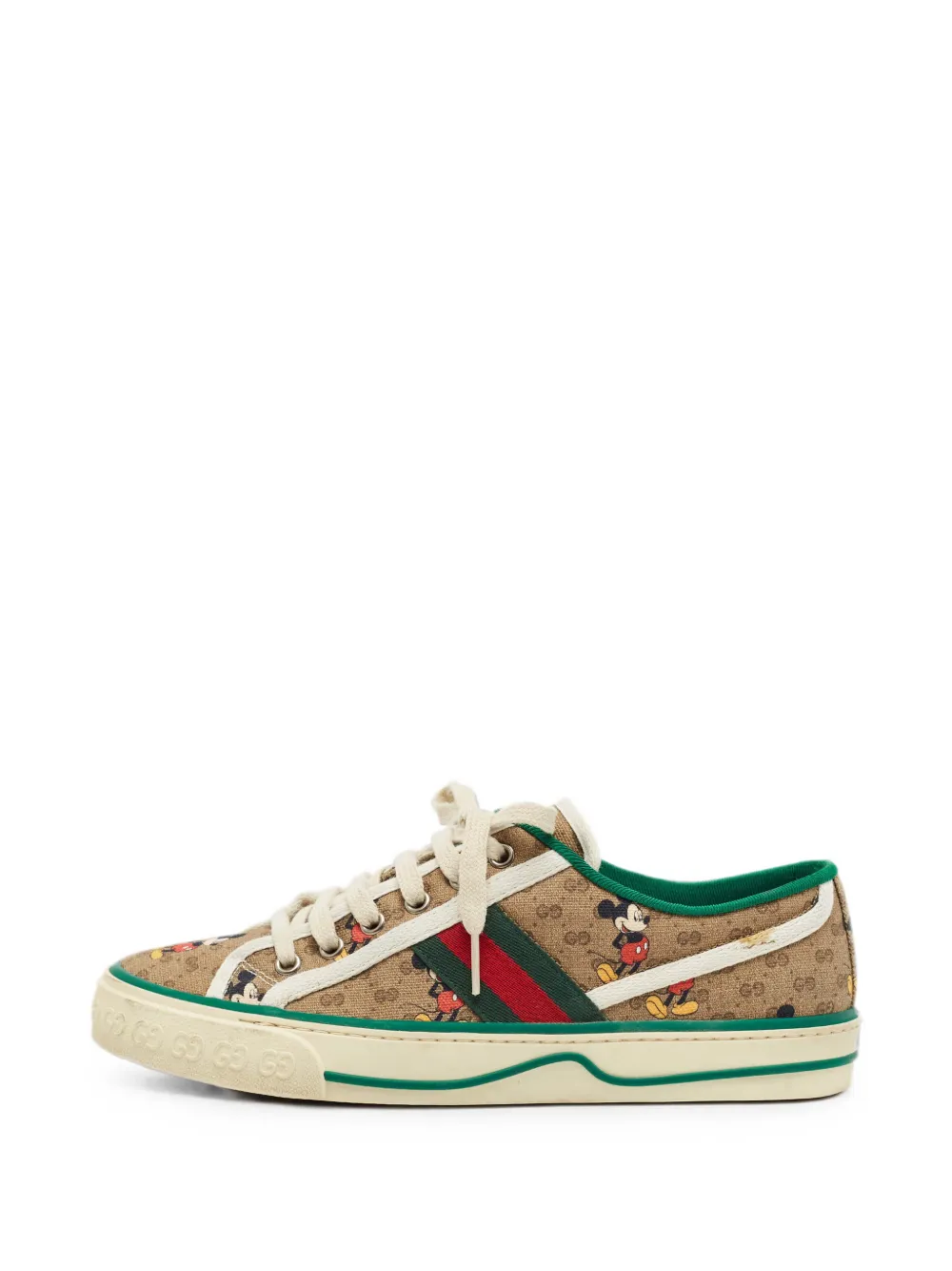 Gucci Pre-Owned x Disney Mickey Mouse Tennis 1977 sneakers - Nude