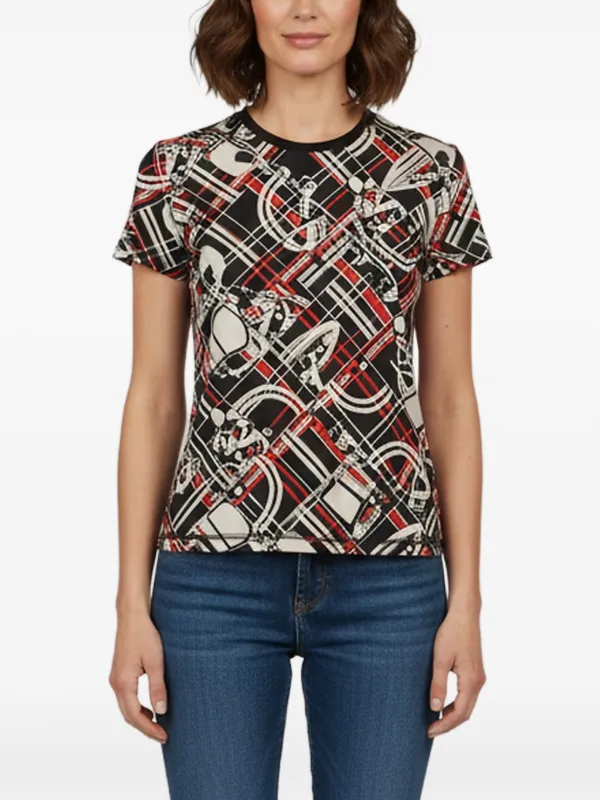 Hermès Pre-Owned Printed T-shirt | Black | FARFETCH
