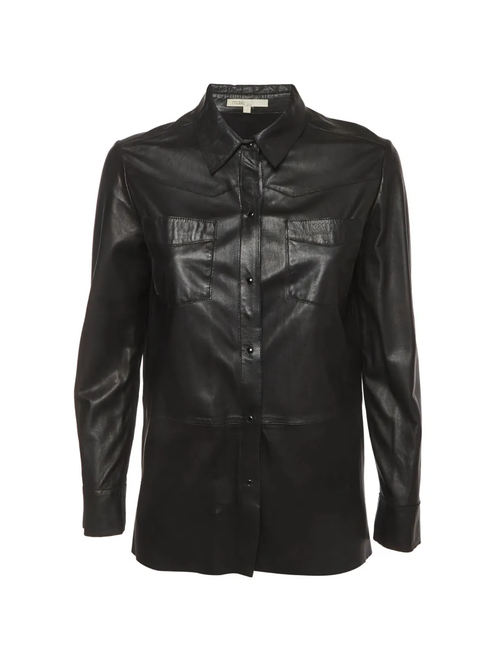 Maje Fedda button-down shirt jacket - Schwarz