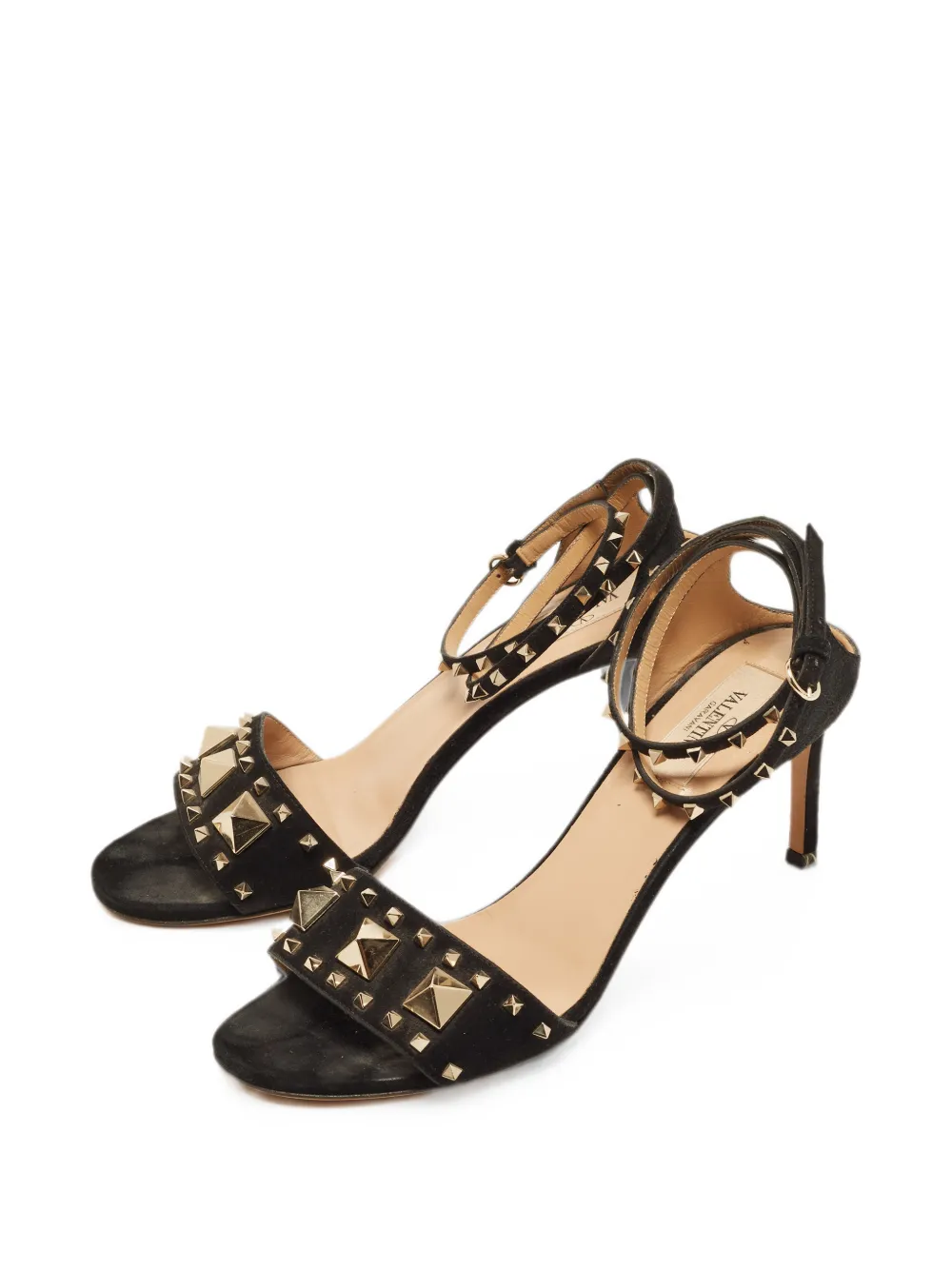 Valentino Garavani Pre-Owned Rockstud ankle-strap heeled sandals - Schwarz
