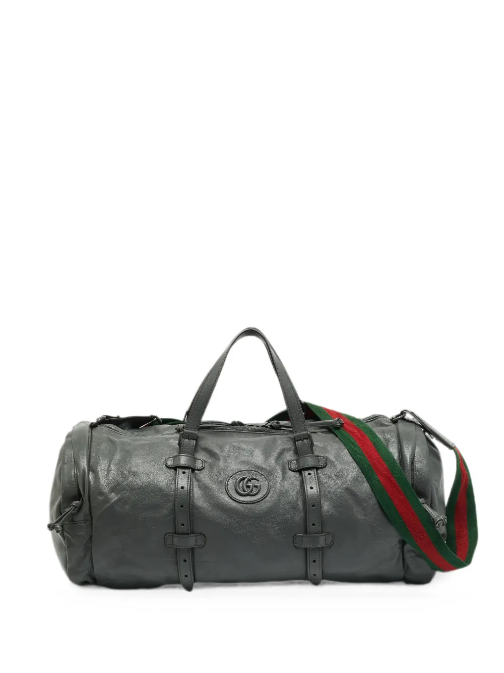 Gucci Pre-Owned logo-plaque duffel travel bag - Grau