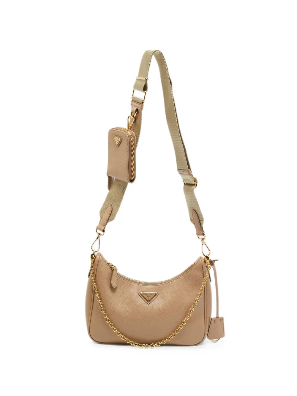 Prada Pre-Owned Re-Edition 2005 Saffiano shoulder bag - Toni neutri