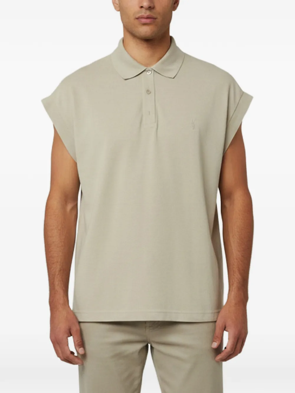 Saint Laurent Pre-Owned sleeveless polo shirt - Nude