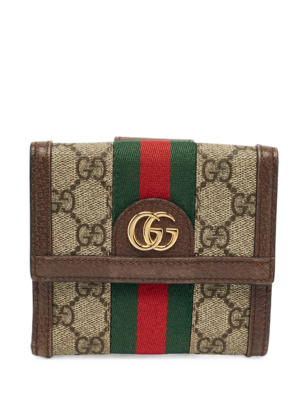 Gucci Pre-Owned Ophidia GG Supreme leather-trim wallet - Toni neutri