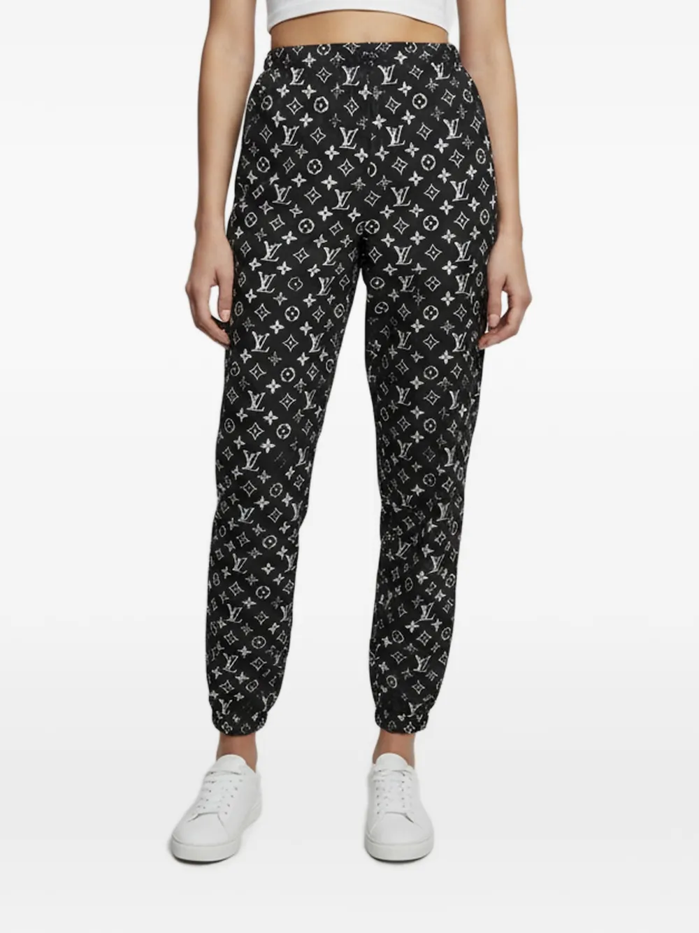 Louis Vuitton Pre-Owned Monogram print track pants - Nero