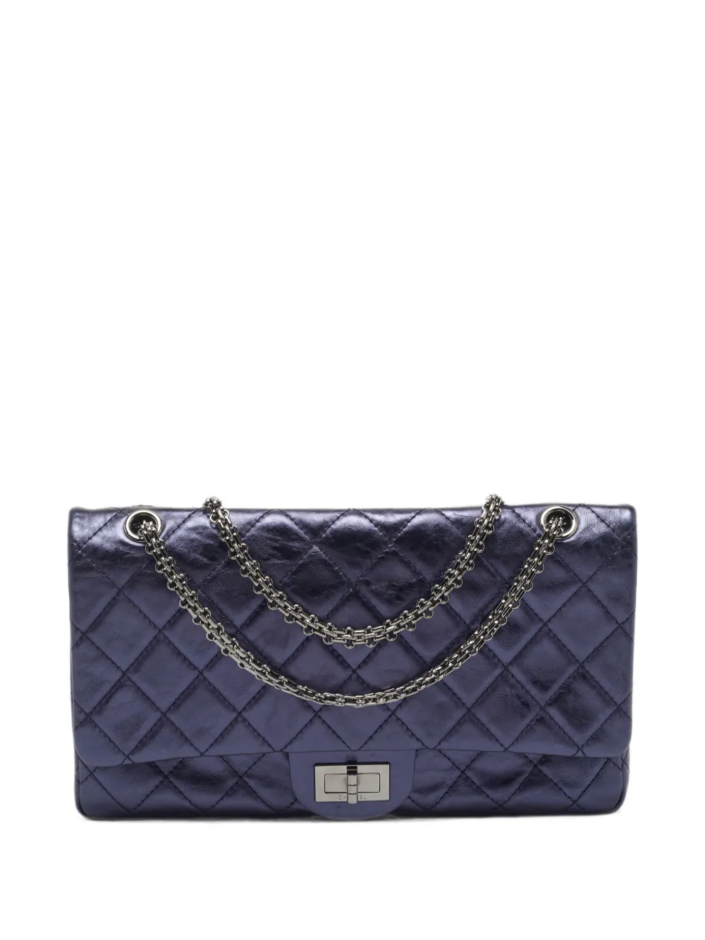 CHANEL Pre-Owned 2008-2009 Reissue 2.55 quilted shoulder bag - Blu
