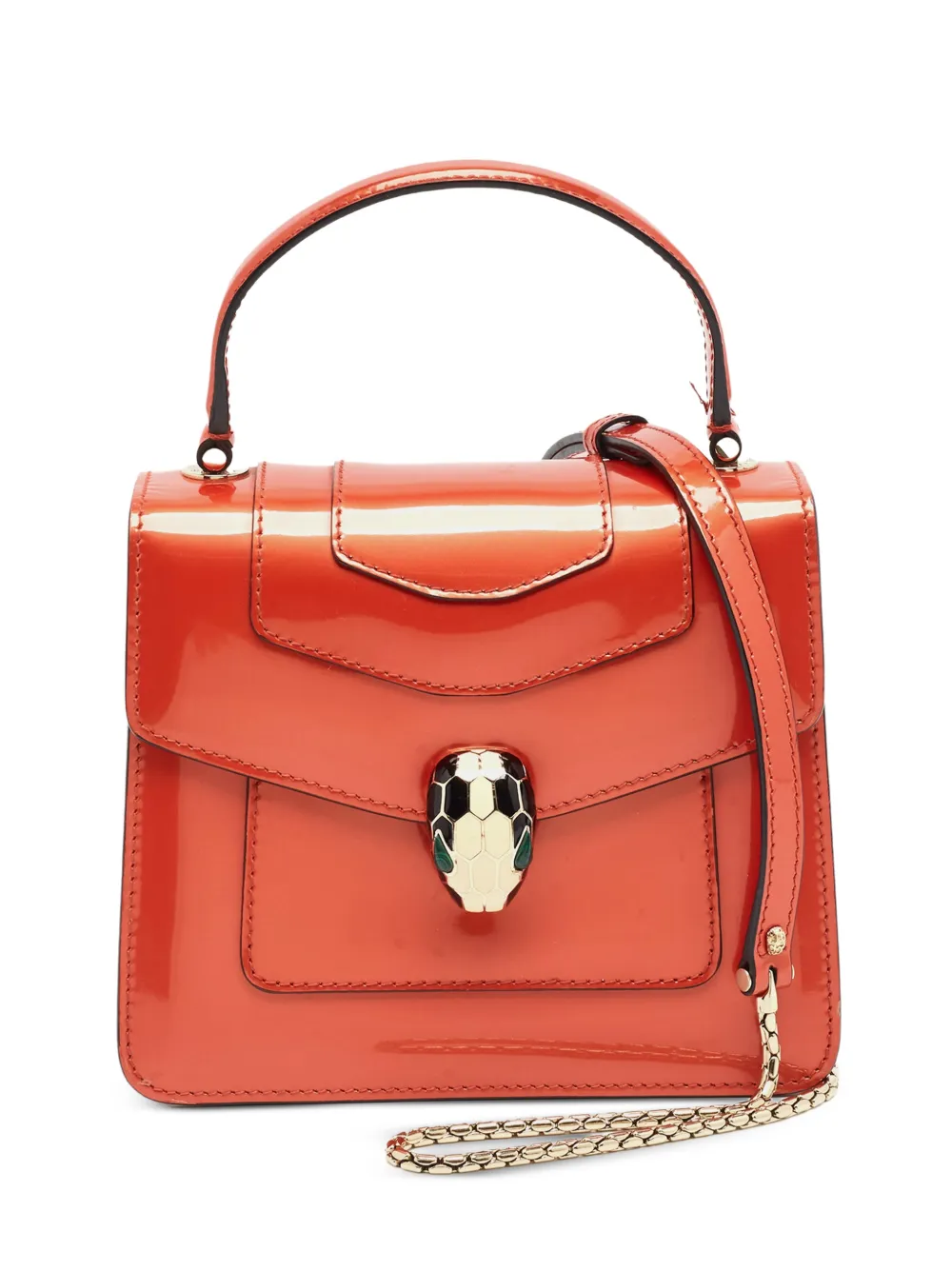 Bvlgari Pre-Owned 2017 Serpenti Forever leather tote bag - Rosso