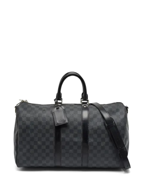 Louis Vuitton Pre-Owned bolsa de viaje 45 Keepall Bandoulière Damier Graphite 2018