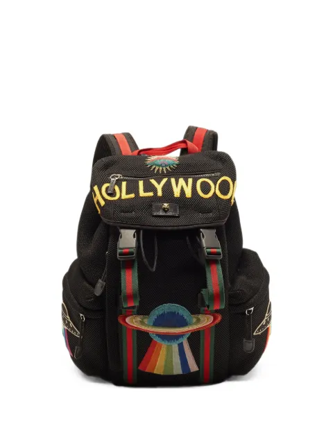 Gucci Pre-Owned Hollywood embroidered mesh backpack