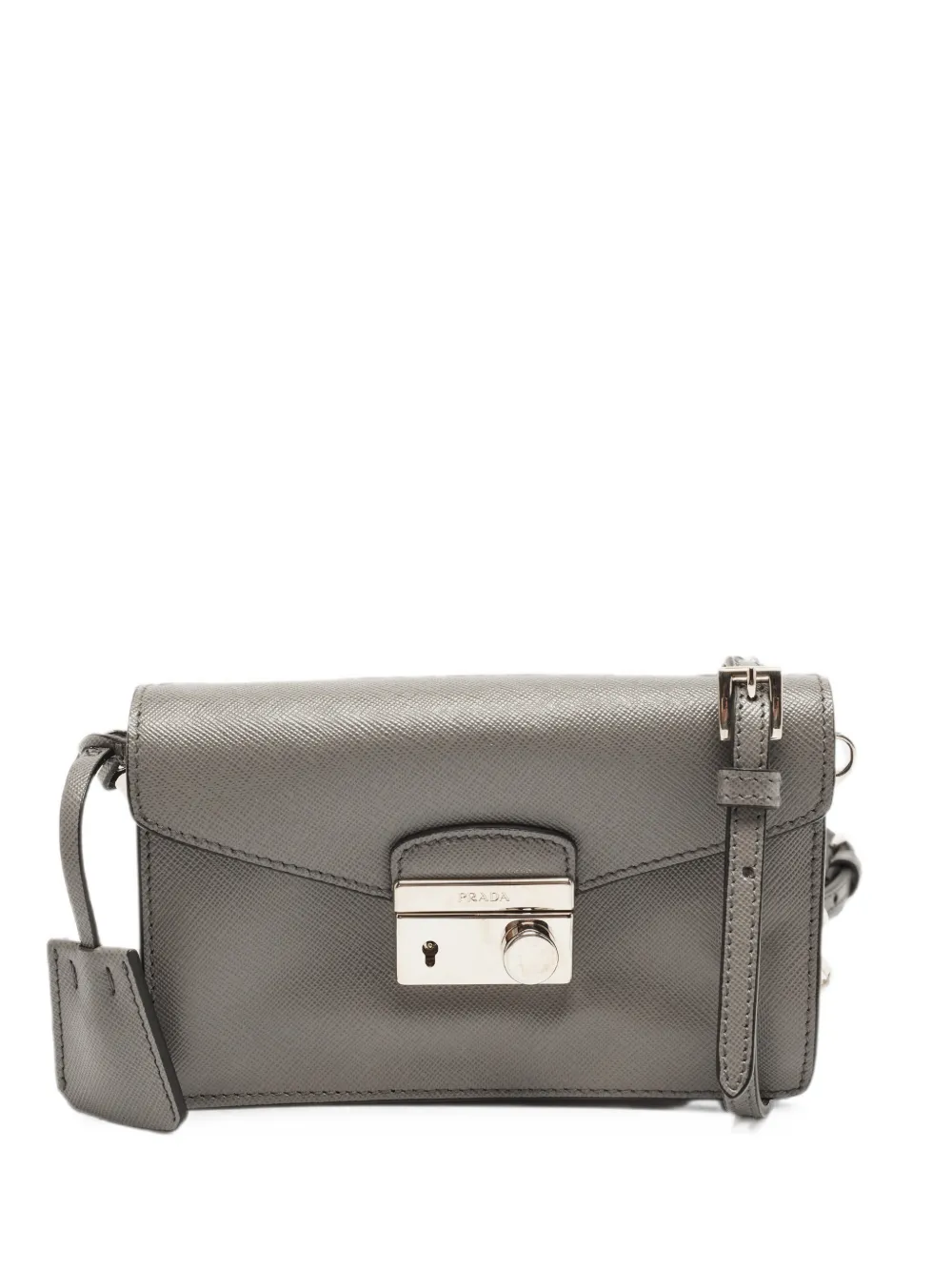 Prada Pre-Owned Sound Saffiano leather mini crossbody bag - Grigio