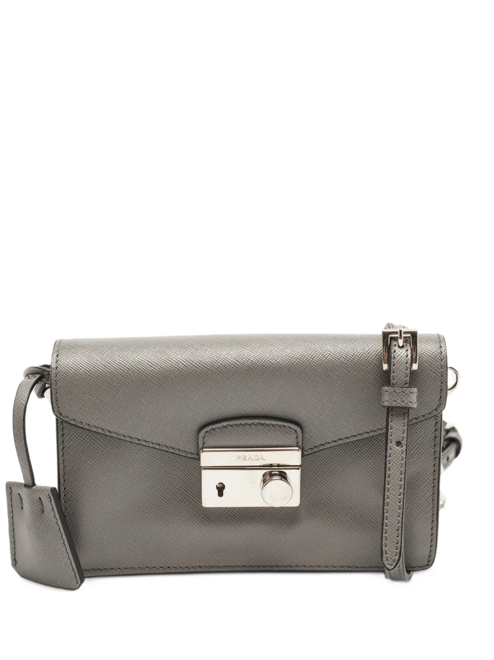 Prada Pre-Owned Sound Saffiano leather mini crossbody bag - Grigio